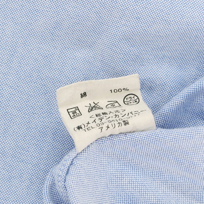【中古】インディビジュアライズドシャツ INDIVIDUALIZED SHIRTS コットン オックスフォード ボタンダウン カジュアルシャツ ブルー【 15 】【 状態ランクB 】【 メンズ 】