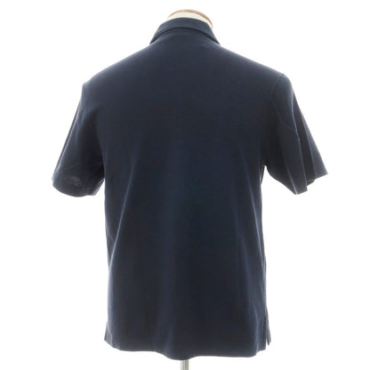 【中古】エルメス HERMES コットン 半袖ポロシャツ ネイビー【サイズM】【 状態ランクC 】【 メンズ 】