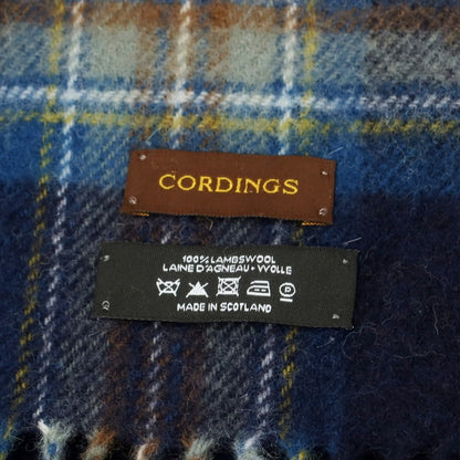 【中古】コーディングス CORDINGS ウール チェック マフラー ネイビーxブルー【 状態ランクB 】【 メンズ 】