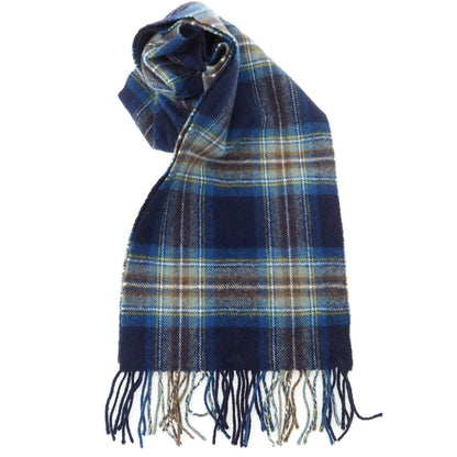 【中古】コーディングス CORDINGS ウール チェック マフラー ネイビーxブルー【 状態ランクB 】【 メンズ 】
