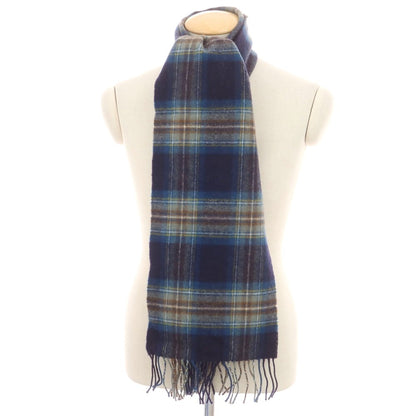 【中古】コーディングス CORDINGS ウール チェック マフラー ネイビーxブルー【 状態ランクB 】【 メンズ 】