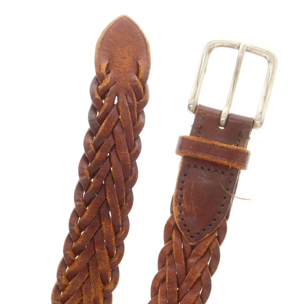 【中古】ホワイトハウスコックス Whitehouse Cox レザー メッシュベルト ブラウンxシルバー【 32/80 】【 状態ランクC 】【 メンズ 】