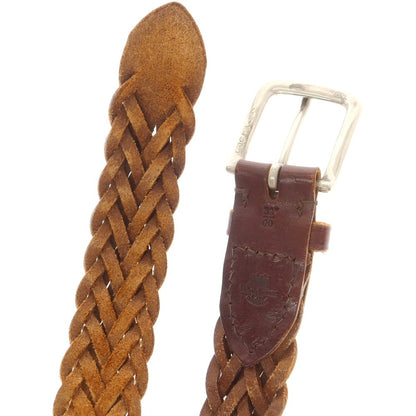 【中古】ホワイトハウスコックス Whitehouse Cox レザー メッシュベルト ブラウンxシルバー【 32/80 】【 状態ランクC 】【 メンズ 】