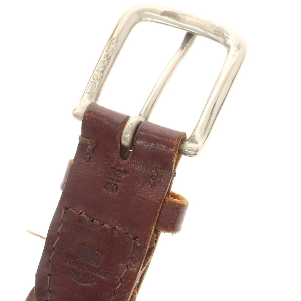【中古】ホワイトハウスコックス Whitehouse Cox レザー メッシュベルト ブラウンxシルバー【 32/80 】【 状態ランクC 】【 メンズ 】