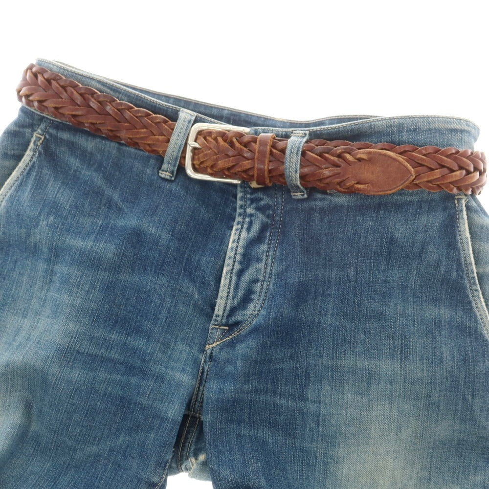 【中古】ホワイトハウスコックス Whitehouse Cox レザー メッシュベルト ブラウンxシルバー【 32/80 】【 状態ランクC 】【 メンズ 】