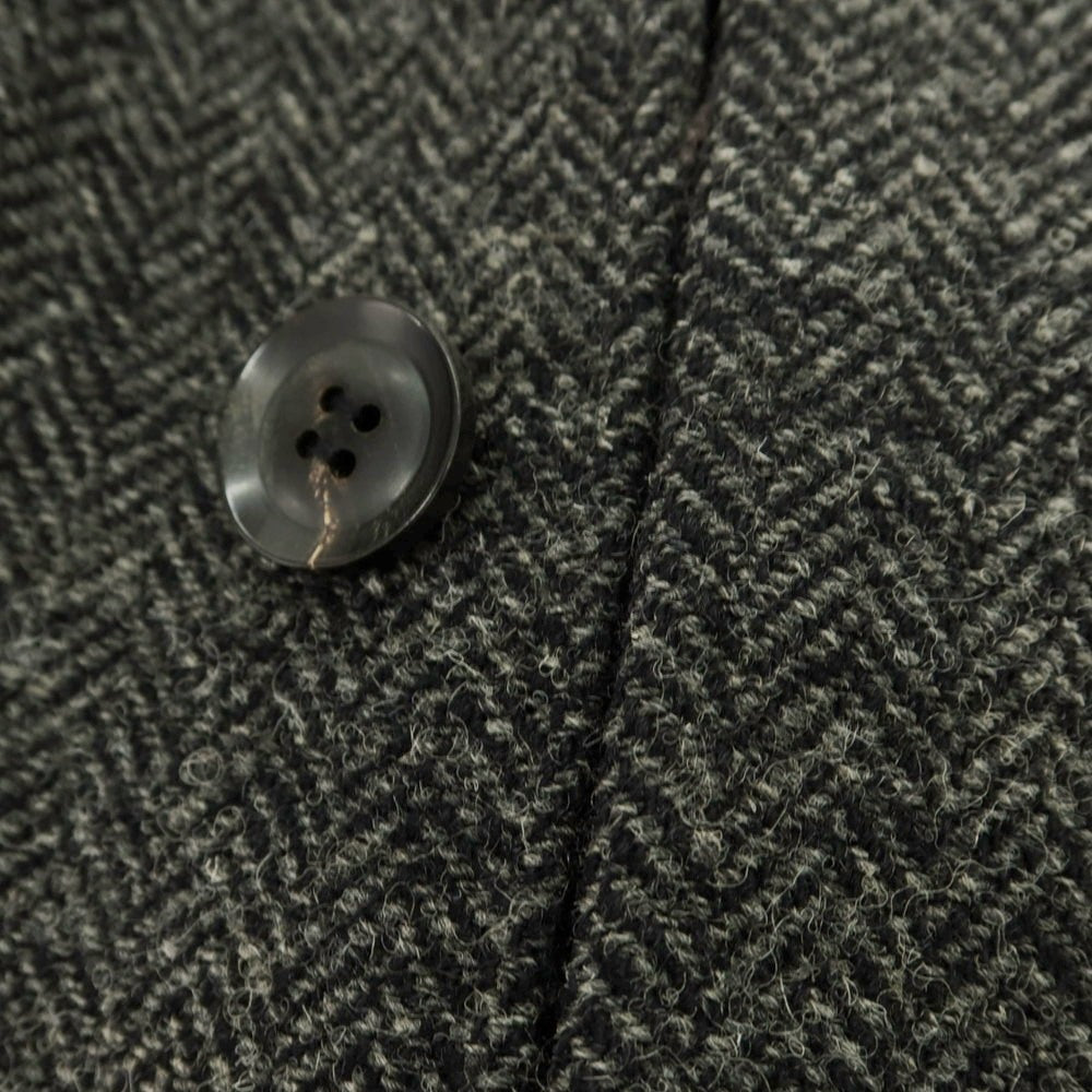 【中古】ジュンハシモト junhashimoto ウール ツイード ヘリンボーン チェスターフィールドコート グレーxブラック【 2 】【 状態ランクB 】【 メンズ 】
