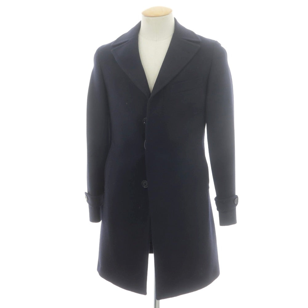 【中古】タリアトーレ TAGLIATORE THOMAS ウールカシミヤ チェスターフィールドコート ネイビー【 42 】【 状態ランクB 】【 メンズ 】