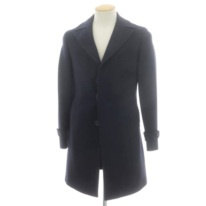 【中古】タリアトーレ TAGLIATORE THOMAS ウールカシミヤ チェスターフィールドコート ネイビー【 42 】【 状態ランクB 】【 メンズ 】
