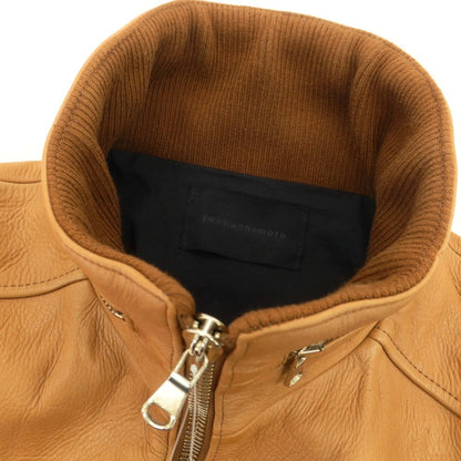 【中古】ジュンハシモト junhashimoto カウレザー レザーブルゾン ライトブラウン【 2 】【 状態ランクB 】【 メンズ 】