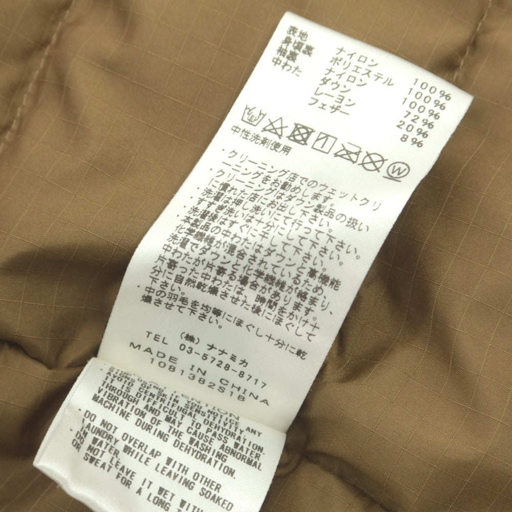 【中古】ザノースフェイスパープルレーベル THE NORTH FACE PURPLE LABEL ナイロン ノーカラー ダウンジャケット ブラウン系【 M 】【 状態ランクB 】【 メンズ 】