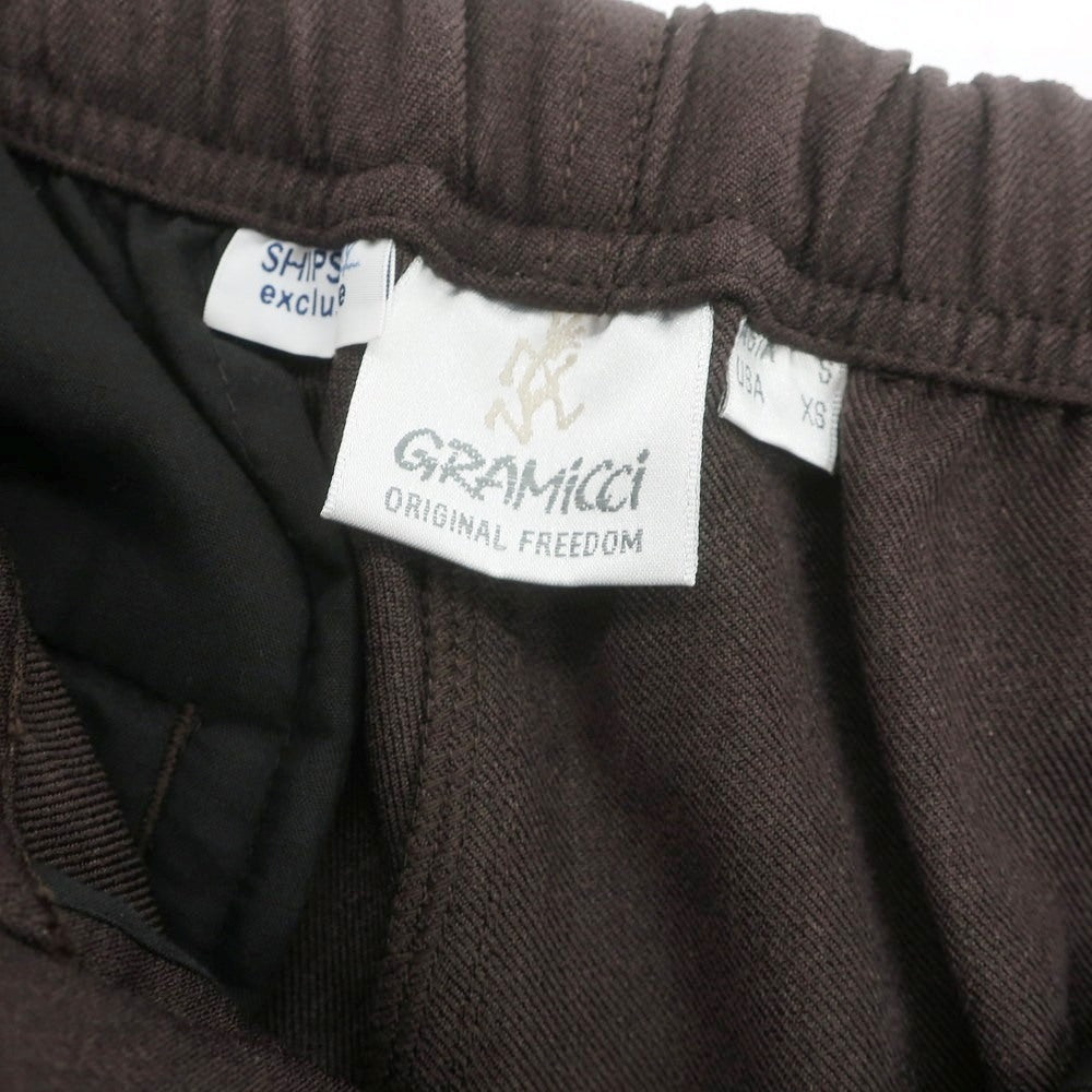 【中古】グラミチ Gramicci ×SHIPS ポリエステル イージーパンツ ダークブラウン【 サイズS 】【 状態ランクB 】【 メンズ 】 [APD]