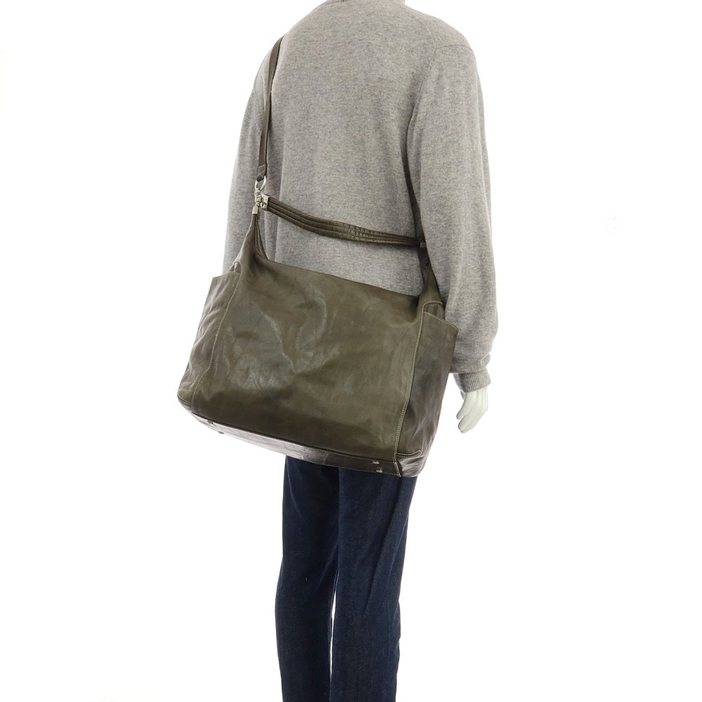 【SALE10%OFF/返品不可】【中古】アニアリ aniary レザー 2WAY ショルダーバッグ オリーブグリーン【 状態ランクB 】【 メンズ 】