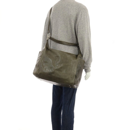 【SALE10%OFF/返品不可】【中古】アニアリ aniary レザー 2WAY ショルダーバッグ オリーブグリーン【 状態ランクB 】【 メンズ 】