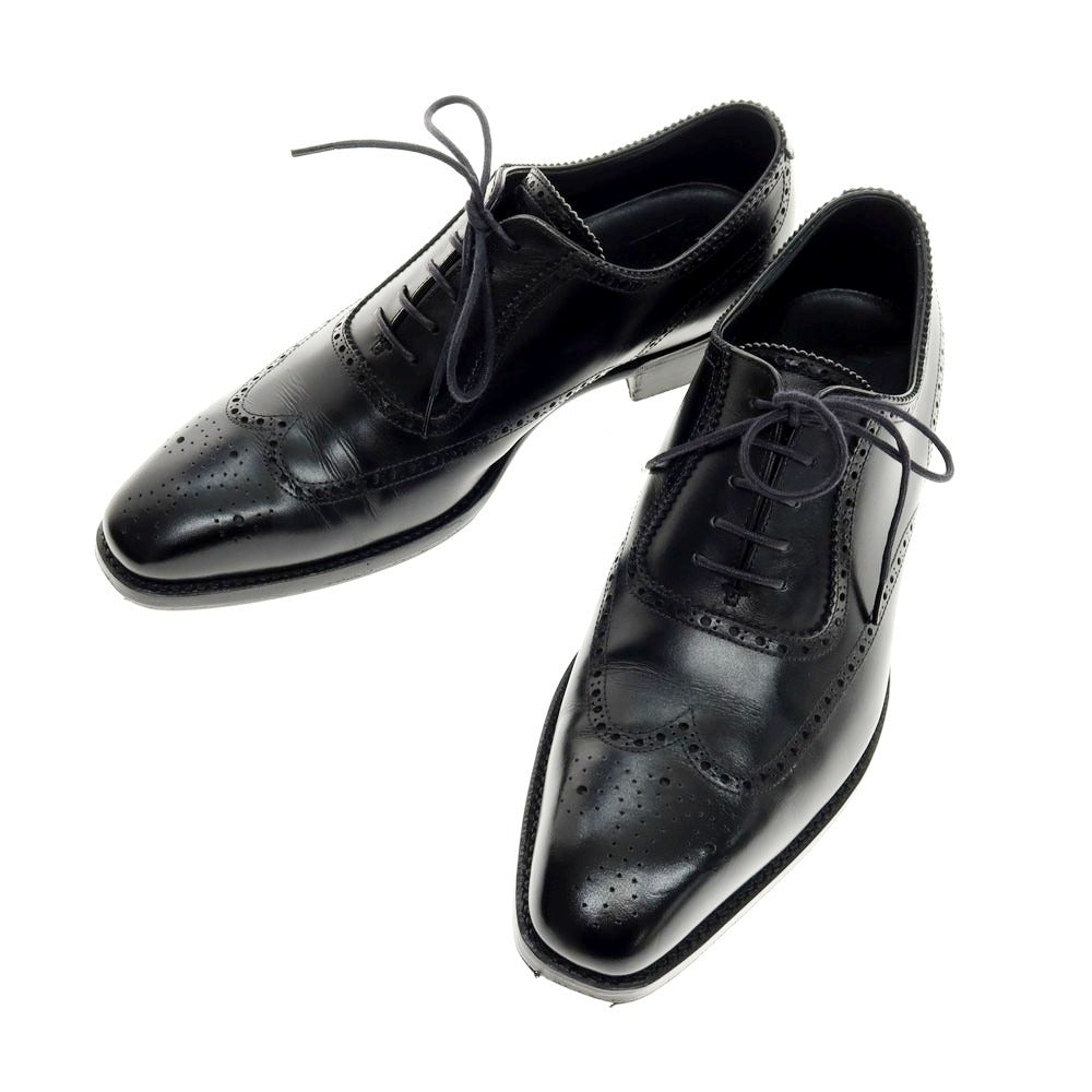 【中古】サンヨウ ヤマチョウ 三陽山長 隼之介 フルブローグ ドレスシューズ ブラック【 6 1/2 】【 状態ランクB 】【 メンズ 】