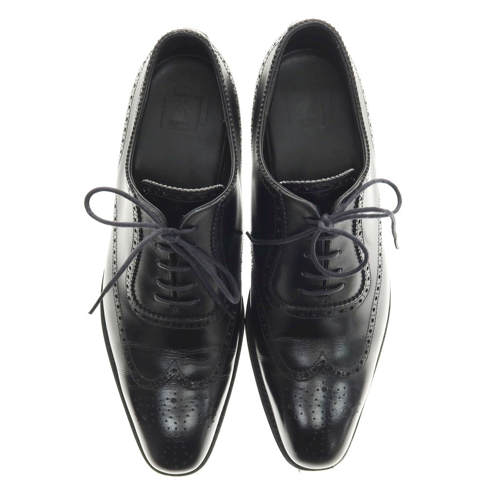 【中古】サンヨウ ヤマチョウ 三陽山長 隼之介 フルブローグ ドレスシューズ ブラック【 6 1/2 】【 状態ランクB 】【 メンズ 】