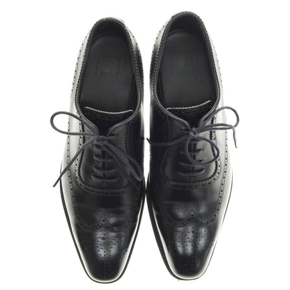 【中古】サンヨウ ヤマチョウ 三陽山長 隼之介 フルブローグ ドレスシューズ ブラック【 6 1/2 】【 状態ランクB 】【 メンズ 】