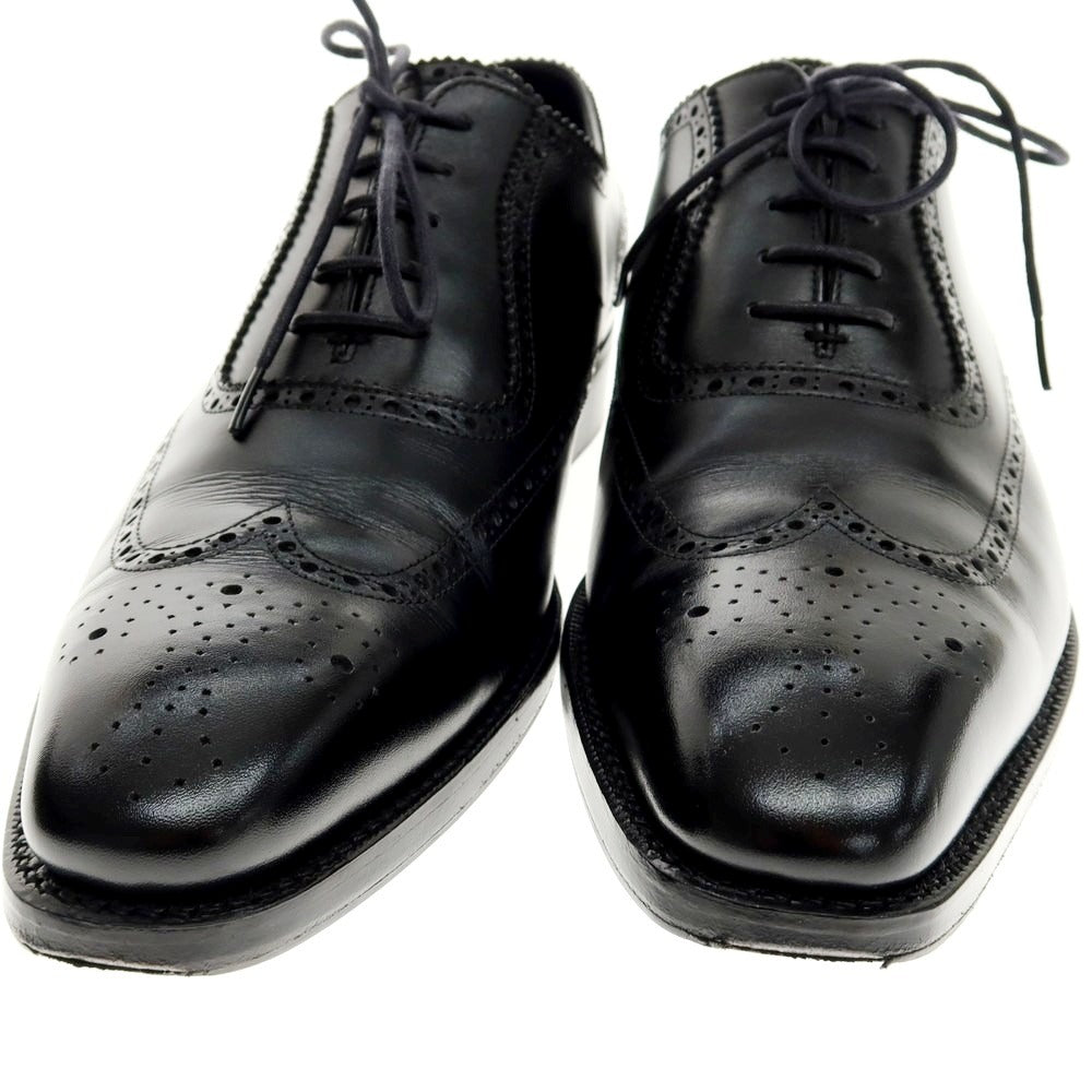 【中古】サンヨウ ヤマチョウ 三陽山長 隼之介 フルブローグ ドレスシューズ ブラック【 6 1/2 】【 状態ランクB 】【 メンズ 】