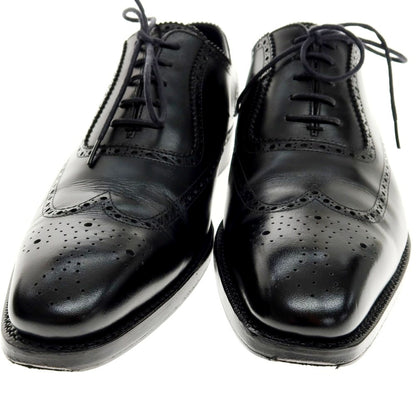 【中古】サンヨウ ヤマチョウ 三陽山長 隼之介 フルブローグ ドレスシューズ ブラック【 6 1/2 】【 状態ランクB 】【 メンズ 】