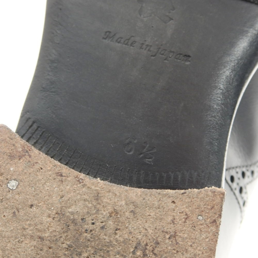 【中古】サンヨウ ヤマチョウ 三陽山長 隼之介 フルブローグ ドレスシューズ ブラック【 6 1/2 】【 状態ランクB 】【 メンズ 】