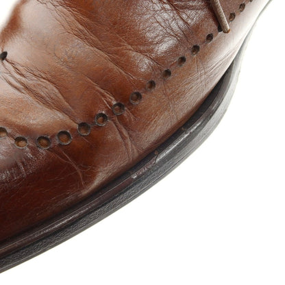 【中古】マグナーニ MAGNANNI ブラインドブローグ ドレスシューズ ブラウン【 38 】【 状態ランクD 】【 メンズ 】