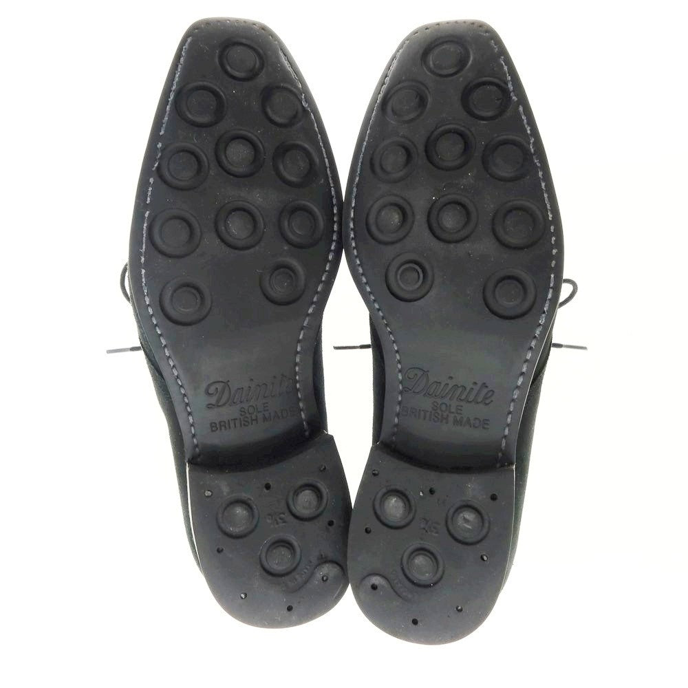 【中古】バーウィック BERWICK スエード プレーントゥ ドレスシューズ ブラック【サイズ5 1/2】【 状態ランクC 】【 メンズ 】[CPD]