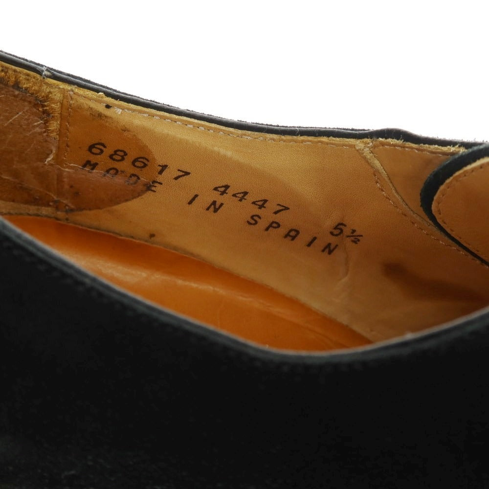 【中古】バーウィック BERWICK スエード プレーントゥ ドレスシューズ ブラック【 5 1/2 】【 状態ランクC 】【 メンズ 】