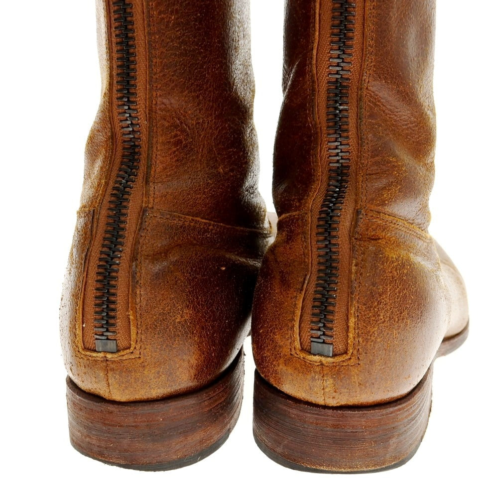 【中古】ジュンハシモト junhashimoto バケッタレザー バックジップ ブーツ ブラウン【 41 】【 状態ランクB 】【 メンズ 】