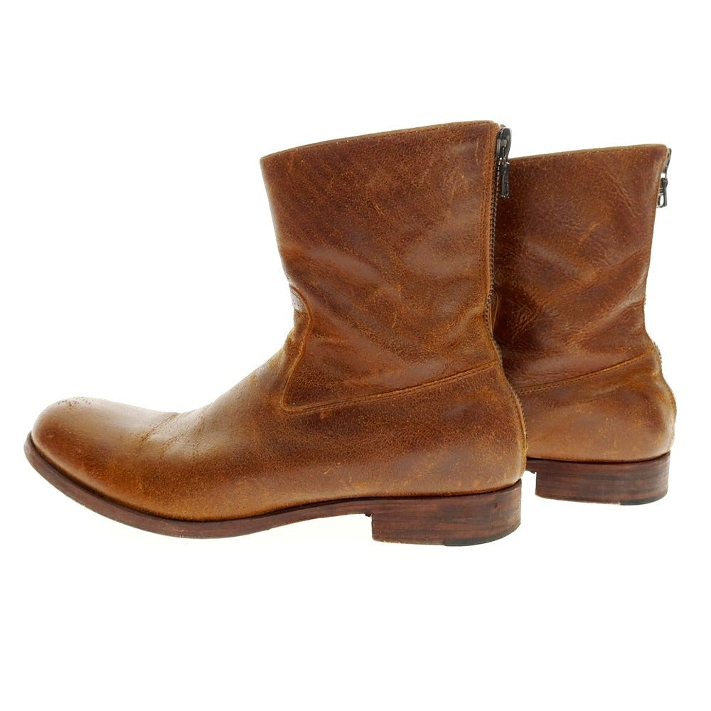 【中古】ジュンハシモト junhashimoto バケッタレザー バックジップ ブーツ ブラウン【 41 】【 状態ランクB 】【 メンズ 】