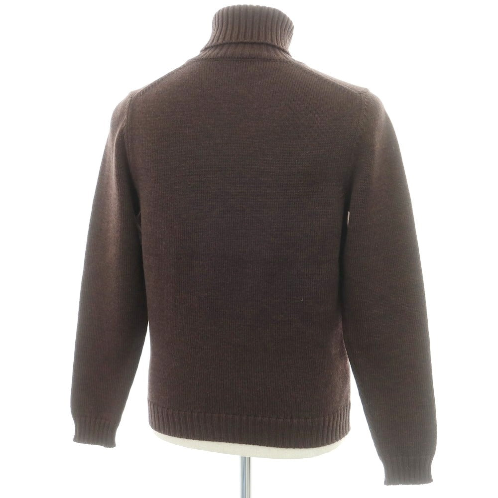 【中古】ザノーネ ZANONE ミドルゲージウール タートルネックニット ブラウン【 46 】【 状態ランクB 】【 メンズ 】