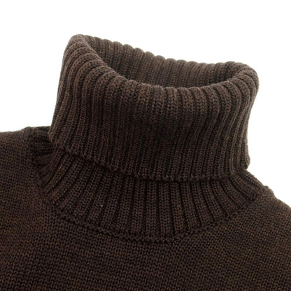 【中古】ザノーネ ZANONE ミドルゲージウール タートルネックニット ブラウン【 46 】【 状態ランクB 】【 メンズ 】