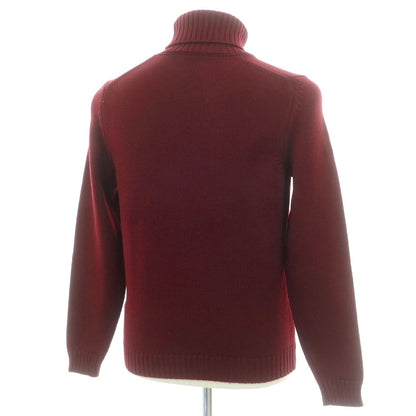 【中古】ザノーネ ZANONE ミドルゲージウール タートルネックニット ワインレッド【 46 】【 状態ランクB 】【 メンズ 】