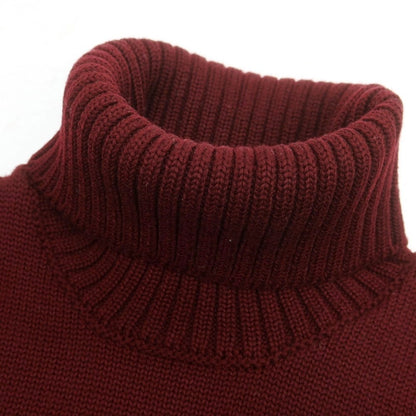 【中古】ザノーネ ZANONE ミドルゲージウール タートルネックニット ワインレッド【 46 】【 状態ランクB 】【 メンズ 】