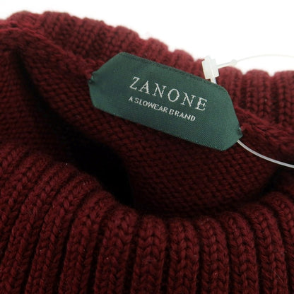 【中古】ザノーネ ZANONE ミドルゲージウール タートルネックニット ワインレッド【 46 】【 状態ランクB 】【 メンズ 】