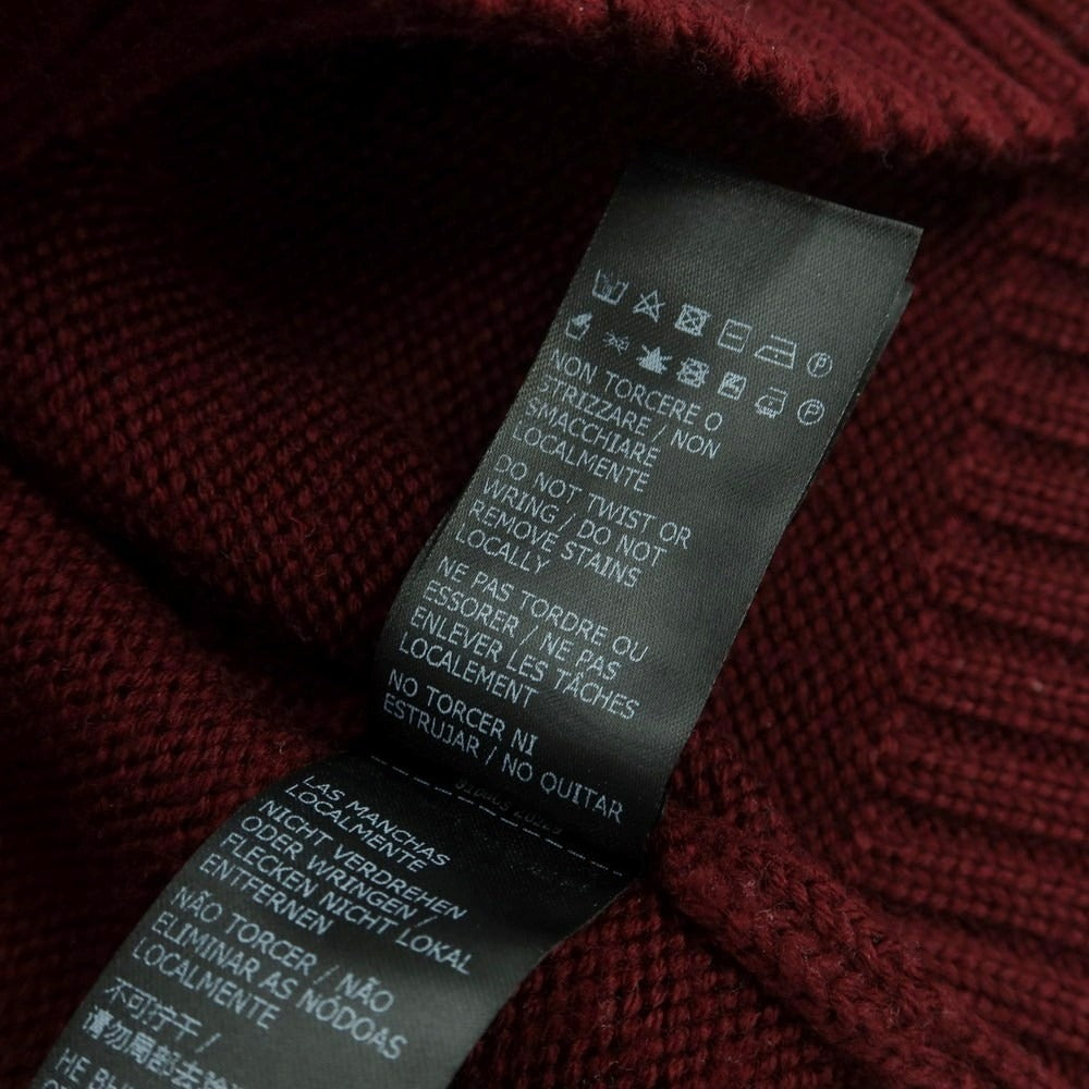 【中古】ザノーネ ZANONE ミドルゲージウール タートルネックニット ワインレッド【 46 】【 状態ランクB 】【 メンズ 】