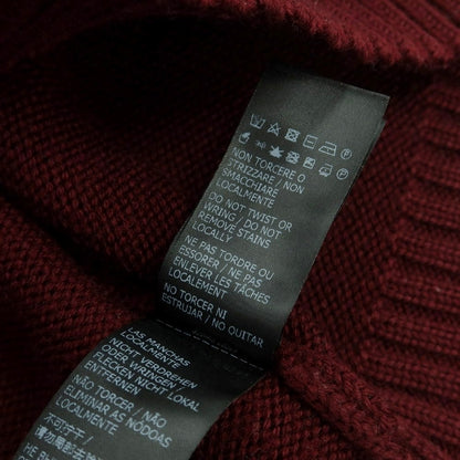 【中古】ザノーネ ZANONE ミドルゲージウール タートルネックニット ワインレッド【 46 】【 状態ランクB 】【 メンズ 】