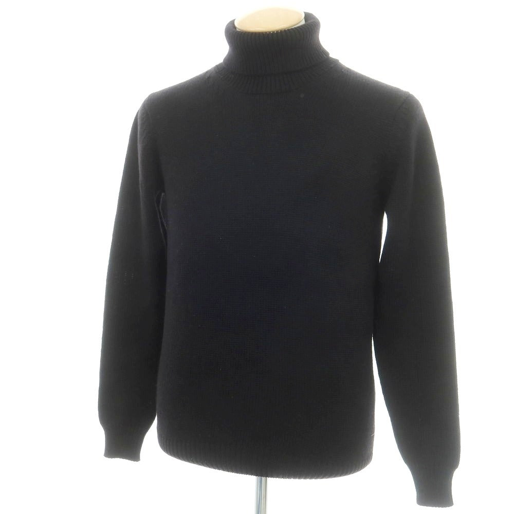 【中古】ロベルトコリーナ ROBERTO COLLINA ミドルゲージウール タートルネックニット ブラック【サイズ46】【 状態ランクB 】【 メンズ 】[BPD]