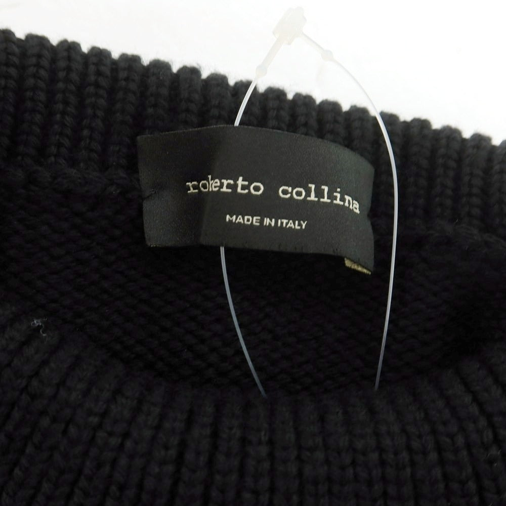【中古】ロベルトコリーナ ROBERTO COLLINA ミドルゲージウール タートルネックニット ブラック【サイズ46】【 状態ランクB 】【 メンズ 】[BPD]
