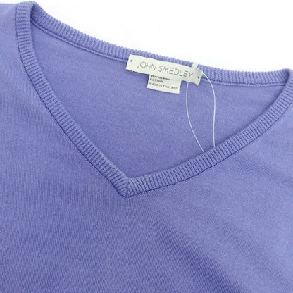 【中古】ジョンスメドレー JOHN SMEDLEY ハイゲージコットン Vネックニット パープル【 XXL 】【 状態ランクC 】【 メンズ 】