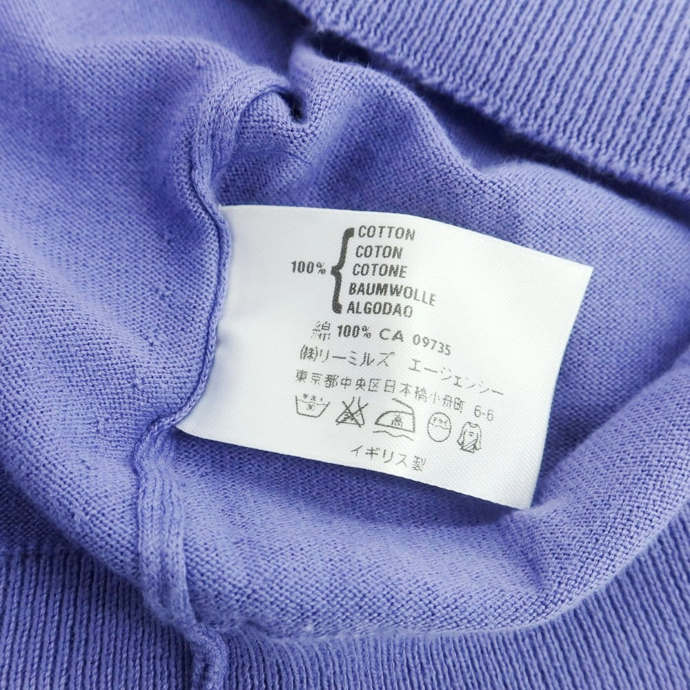 【中古】ジョンスメドレー JOHN SMEDLEY ハイゲージコットン Vネックニット パープル【 XXL 】【 状態ランクC 】【 メンズ 】