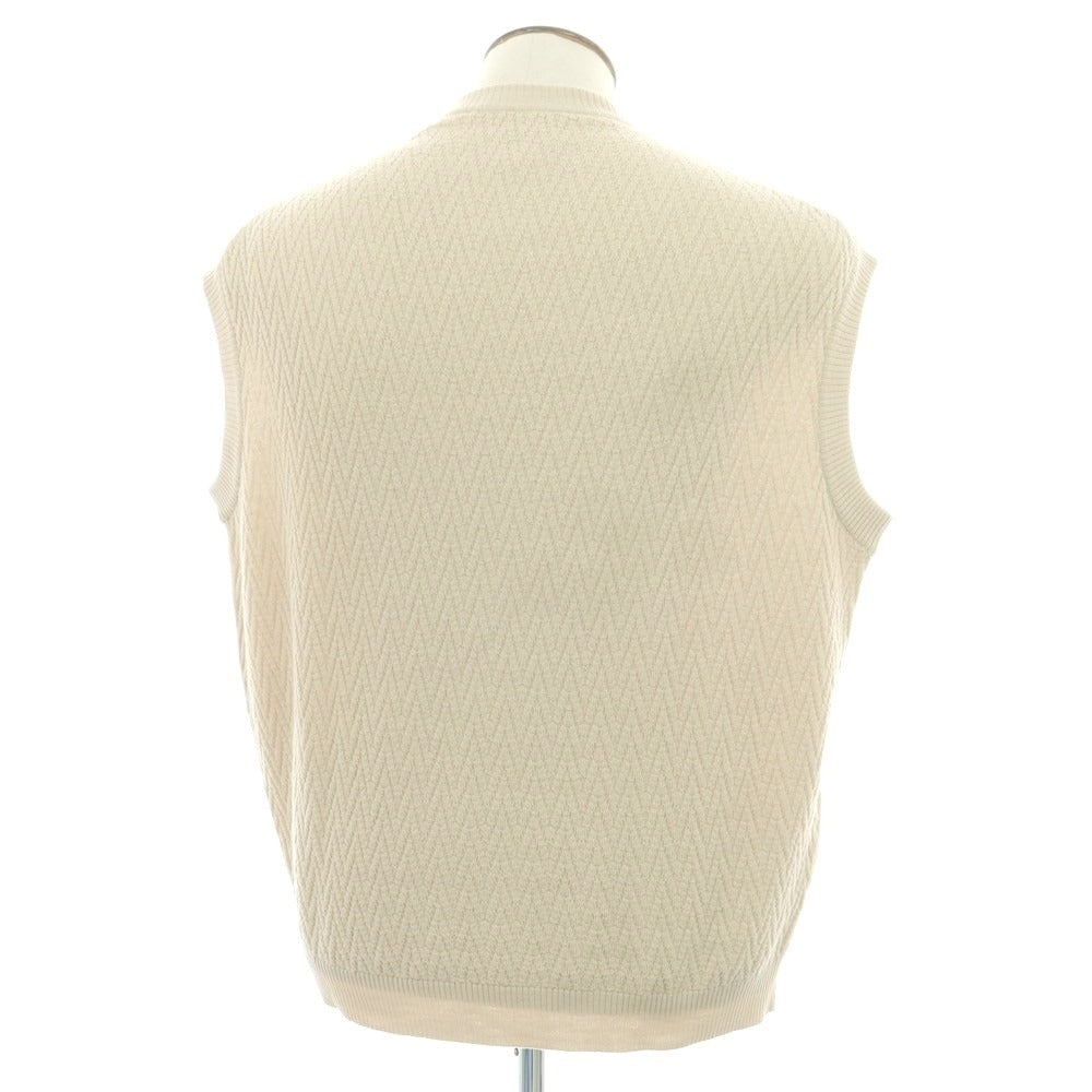 【中古】ジョンスメドレー JOHN SMEDLEY ハイゲージウール ニットベスト ベージュ【 XL 】【 状態ランクB 】【 メンズ 】