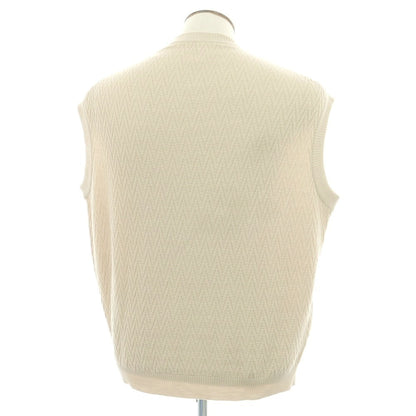 【中古】ジョンスメドレー JOHN SMEDLEY ハイゲージウール ニットベスト ベージュ【 XL 】【 状態ランクB 】【 メンズ 】