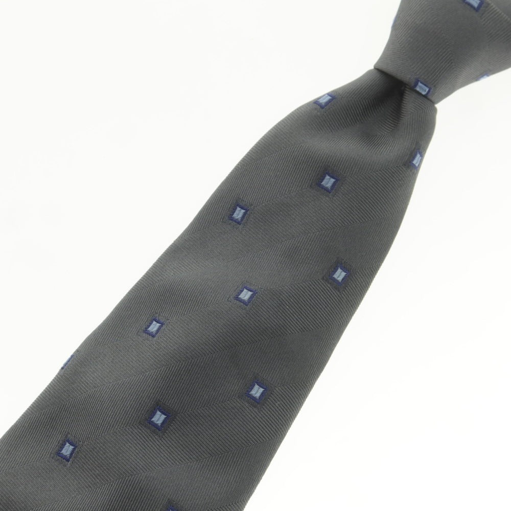 【中古】ステファノ ビジ stefano bigi シルク 小紋柄ネクタイ グレーxブルー【 状態ランクB 】【 メンズ 】