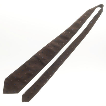 【中古】ニッキー nicky シルク 小紋柄ネクタイ ブラウンxブルー【 状態ランクB 】【 メンズ 】