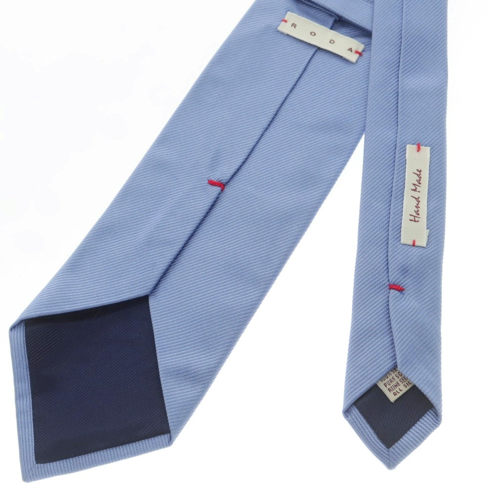 【中古】ロダ RODA シルク 無地ネクタイ ライトブルー【 状態ランクB 】【 メンズ 】