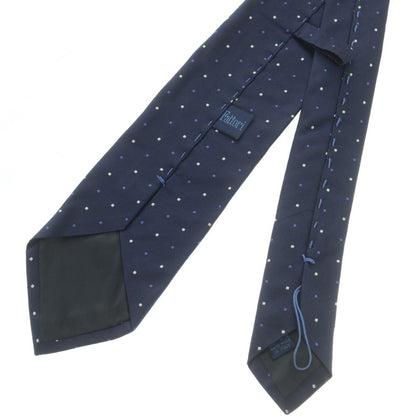 【中古】ファットーリ Fattori シルク ドット柄ネクタイ ネイビーxホワイト【 状態ランクB 】【 メンズ 】