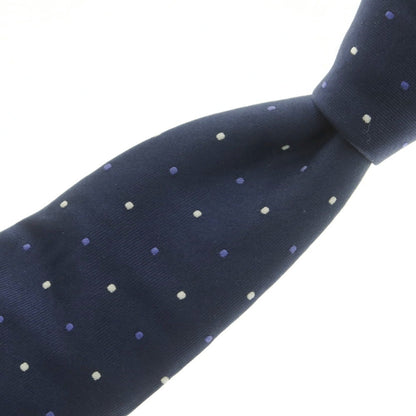 【中古】ファットーリ Fattori シルク ドット柄ネクタイ ネイビーxホワイト【 状態ランクB 】【 メンズ 】