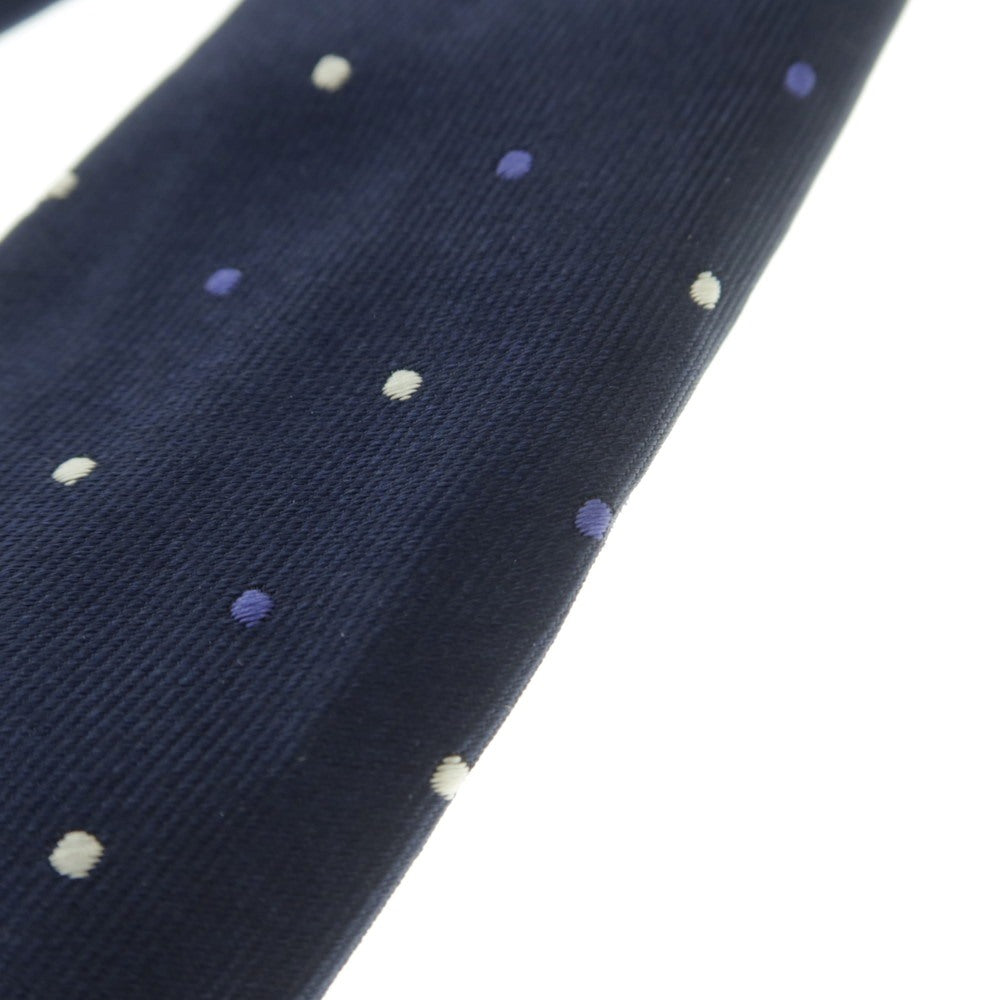 【中古】ファットーリ Fattori シルク ドット柄ネクタイ ネイビーxホワイト【 状態ランクB 】【 メンズ 】