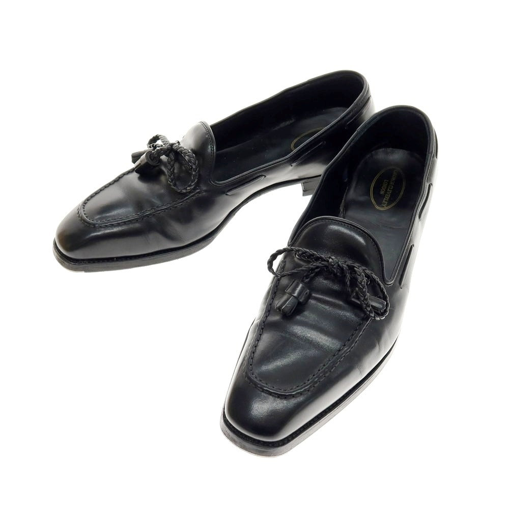 【中古】ジョージ クレバリー GEORGE CLEVERLEY チゼルトゥ リボンローファー ブラック【 表記不明(24位) 】【 状態ランクC 】【 メンズ 】