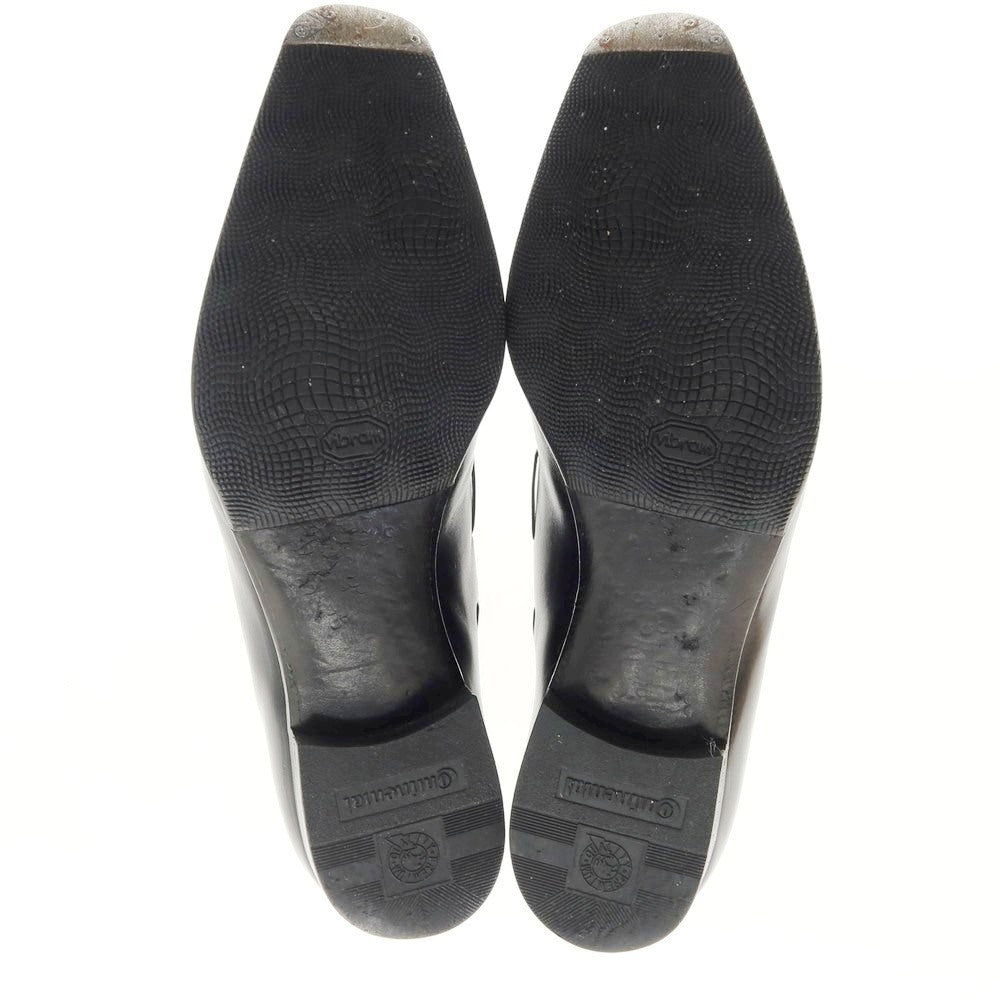 【中古】ジョージ クレバリー GEORGE CLEVERLEY チゼルトゥ リボンローファー ブラック【 表記不明(24位) 】【 状態ランクC 】【 メンズ 】