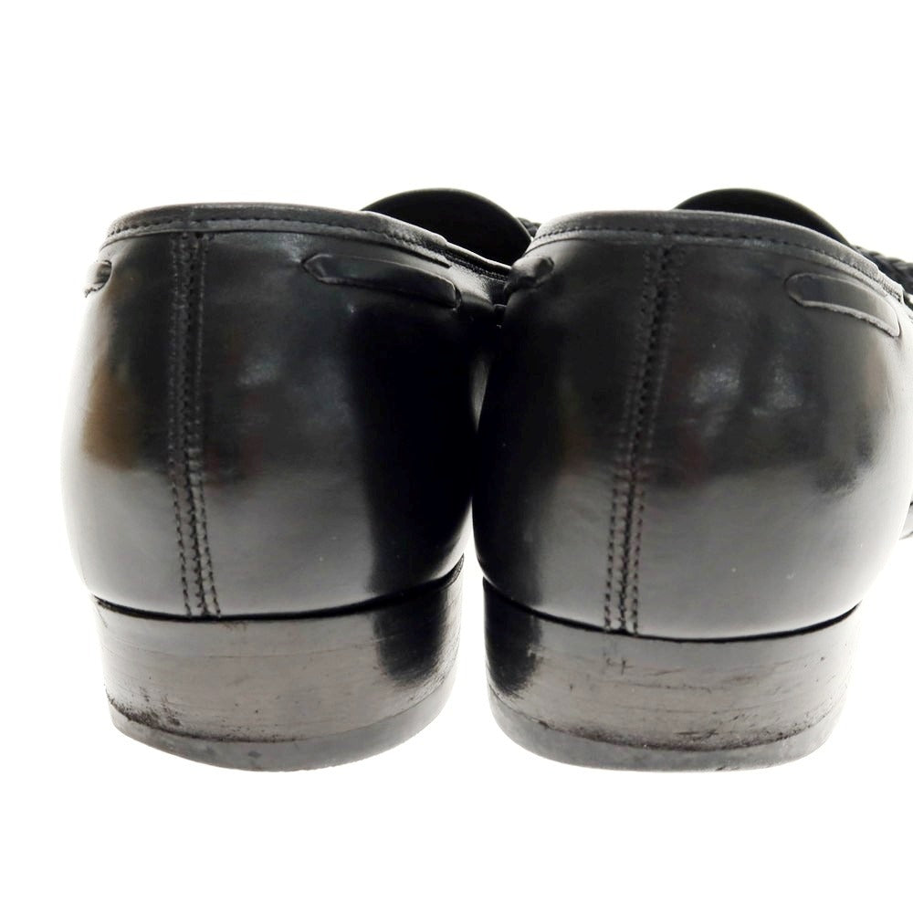 【中古】ジョージ クレバリー GEORGE CLEVERLEY チゼルトゥ リボンローファー ブラック【 表記不明(24位) 】【 状態ランクC 】【 メンズ 】